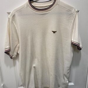 Vintage 70’s Stan Smith Duofold White Tennis Polo Shirt Size Large Made In USA